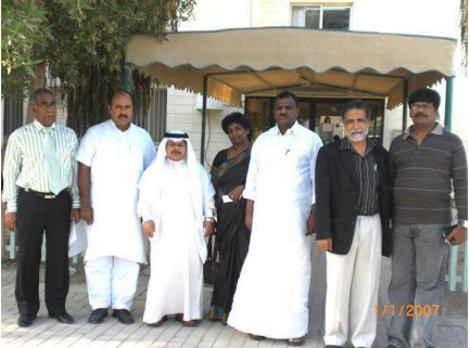 Delegation at Bahrain with R. Chandrasekheran (President, INTUC)