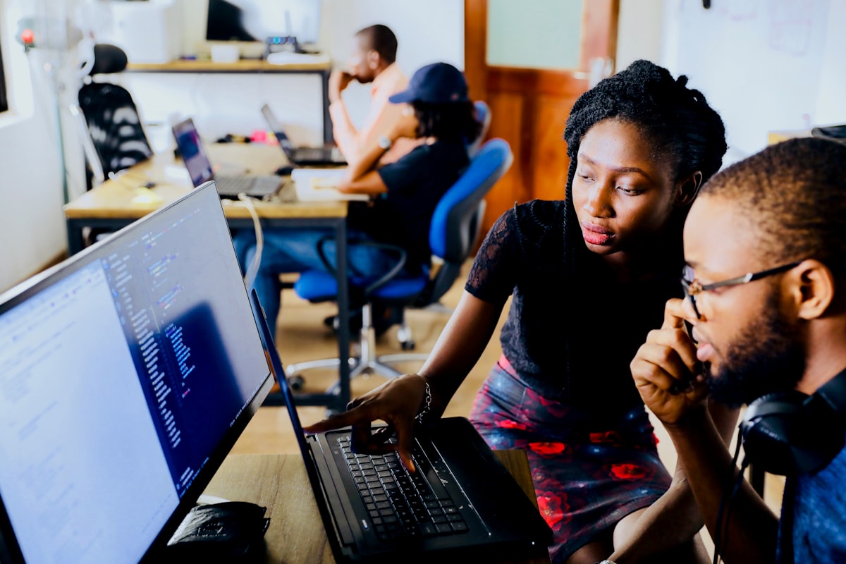 Students learning AI together at HSL AI Academy
